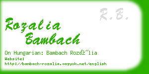 rozalia bambach business card
